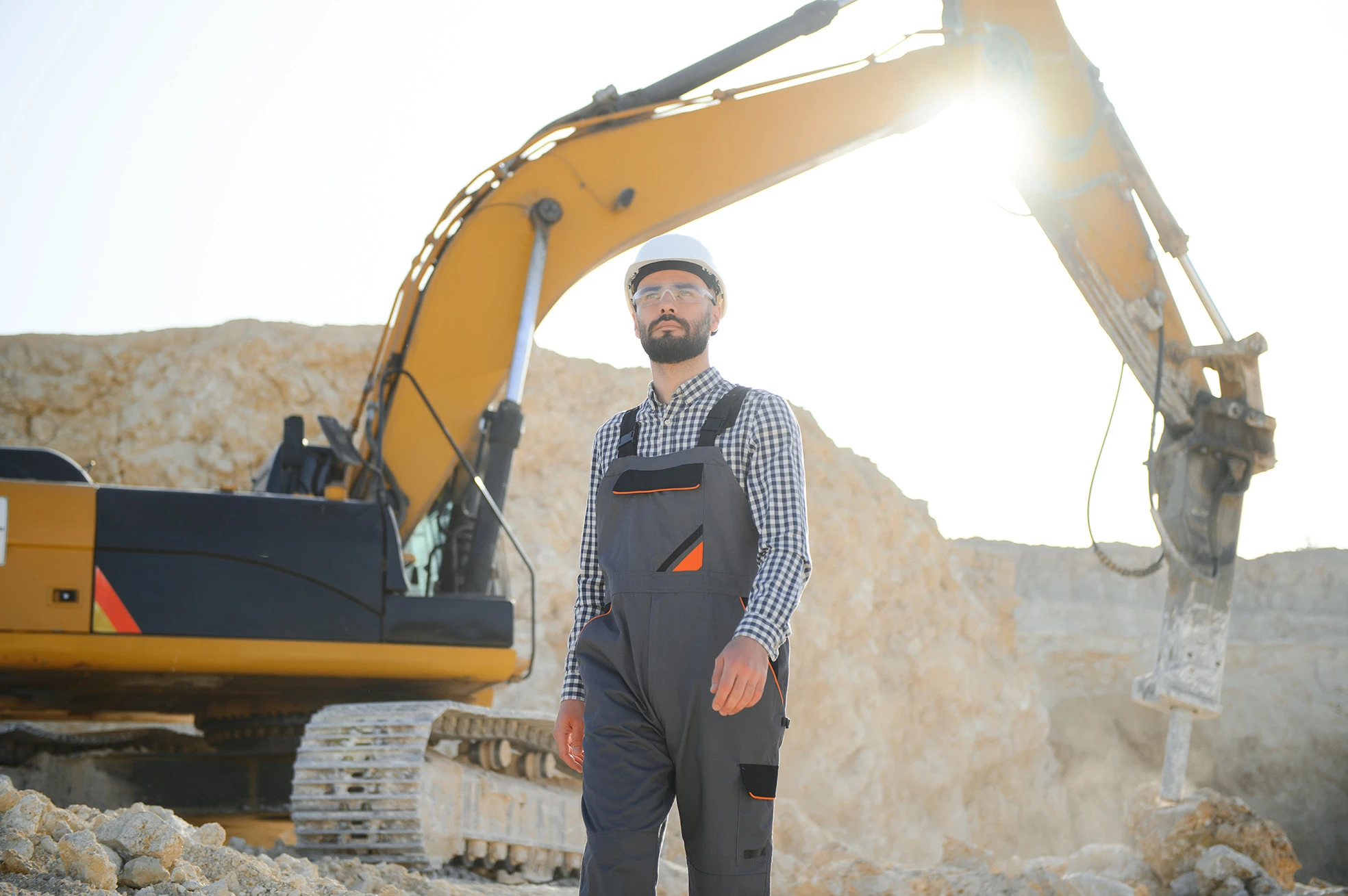 Man working with heavy equipment at quarry 2026 03 24 10 13 21 utc