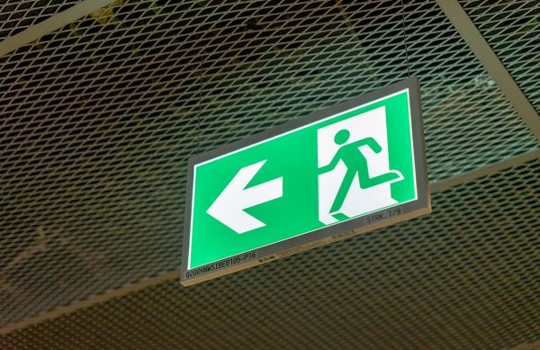 Green sign showing the entrance 2026 03 18 07 59 43 utc